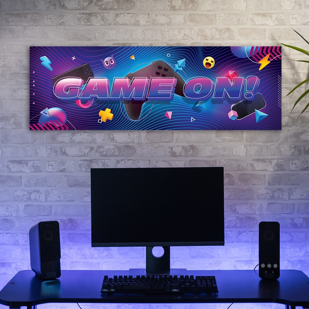 Emaga Obraz na płótnie, dla gracza abstrakcja - 90x30